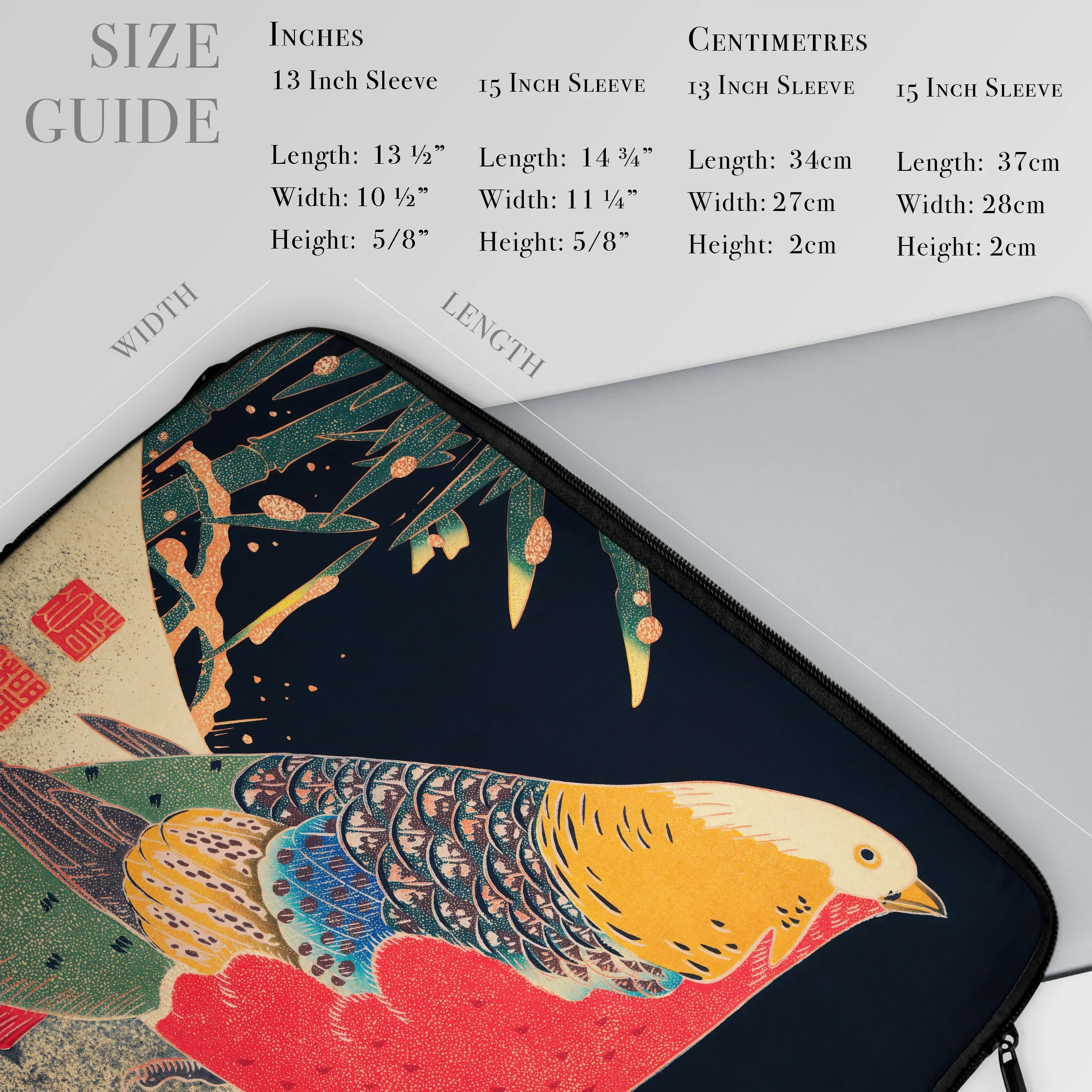 Golden Pheasant in the Snow - Ito Jakuchu Laptop Sleeve Computer Covers & Skins