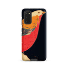 Golden Pheasant in the Snow Ito Jakuchu Samsung Case, Galaxy S20 / Matte, Black Smartphone Case Vibrant Illustration Bird Red Body