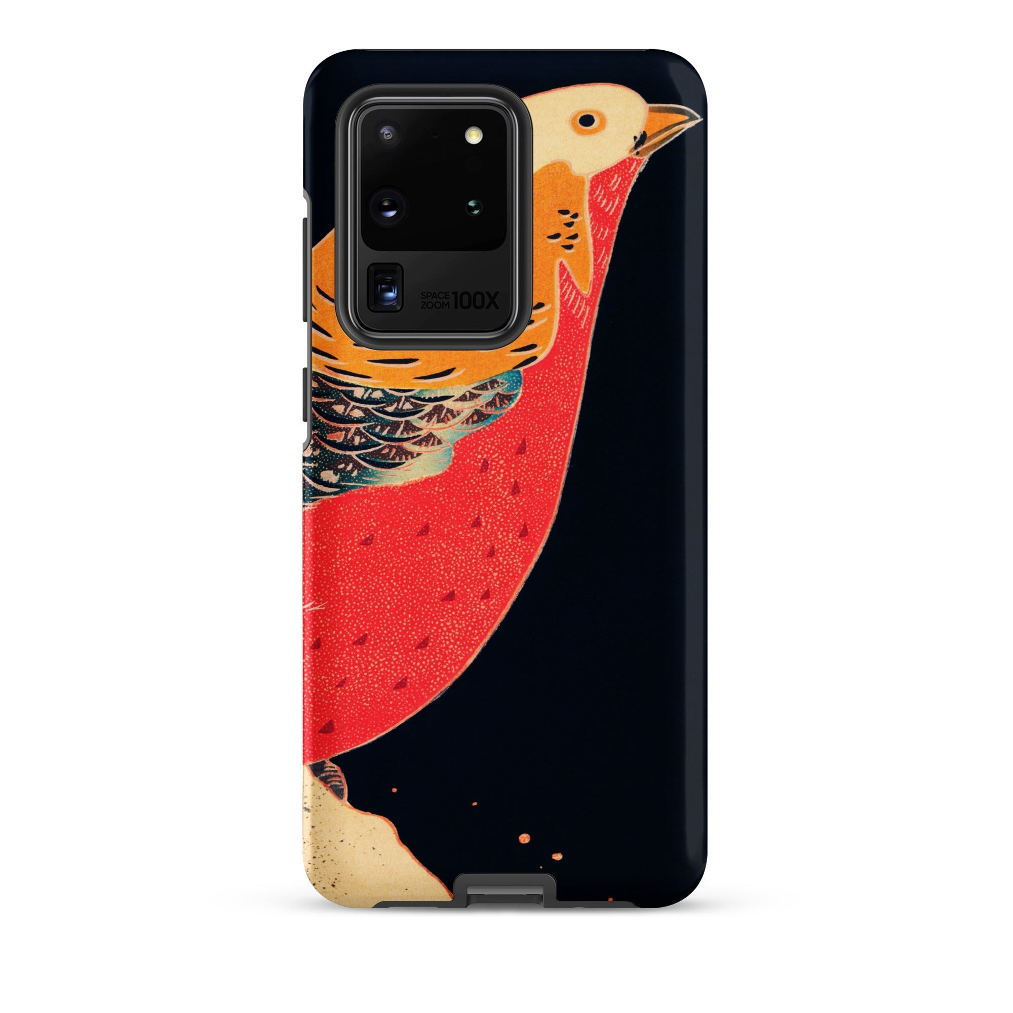 Golden Pheasant in the Snow Ito Jakuchu Samsung Case, Galaxy S20 Ultra / Matte, Smartphone Case Stylized Bird Design