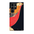 Golden Pheasant in the Snow Ito Jakuchu Samsung Case, Galaxy S24 Ultra / Matte, Smartphone Case Vibrant Stylized Bird Design Red Orange