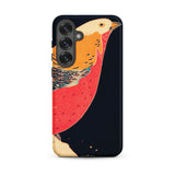 Golden Pheasant in the Snow - Ito Jakuchu Samsung Case, Galaxy S25 Plus / Matte, Black Smartphone Case Vibrant Artistic Depiction Bird