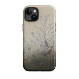 Goldfinches - Leon Bonvin Phone Case Iphone 15 Plus / Matte Beige Phone Case Delicate Misty Illustration Birds Perched Leon Bonvin Finds,