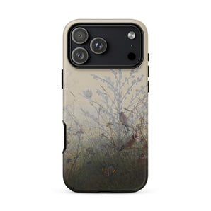 Goldfinches - Leon Bonvin Phone Case, Leon Bonvin Finds, Charcoal Gray Gloom, Small-scale Masterpiece