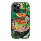 Goldfish - Henri Matisse Aquarium Still Life Iphone Case, 12 Pro / Matte, Phone Case Goldfish Painting