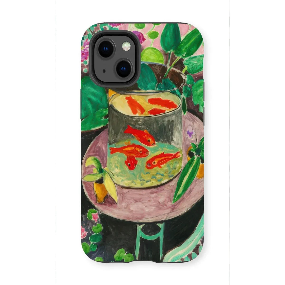 Goldfish - Henri Matisse Aquarium Still Life Iphone Case, 13 Mini / Matte, Artistic Goldfish Bowl Phone Case