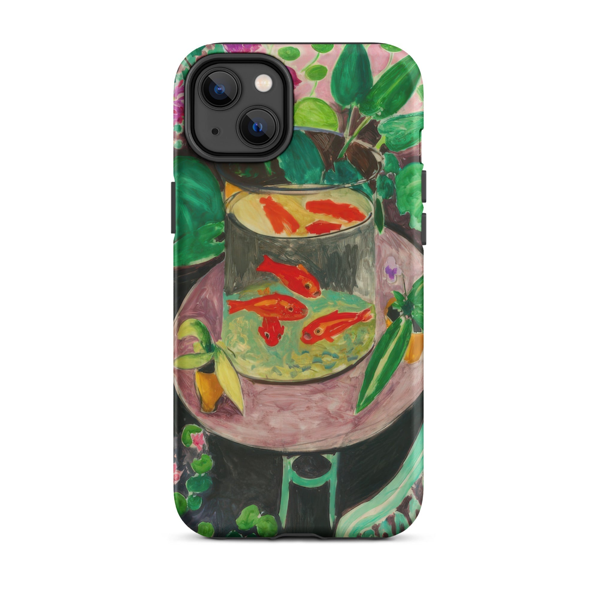 Goldfish - Henri Matisse Aquarium Still Life Iphone Case, 14 Plus / Matte, Artistic Phone Case