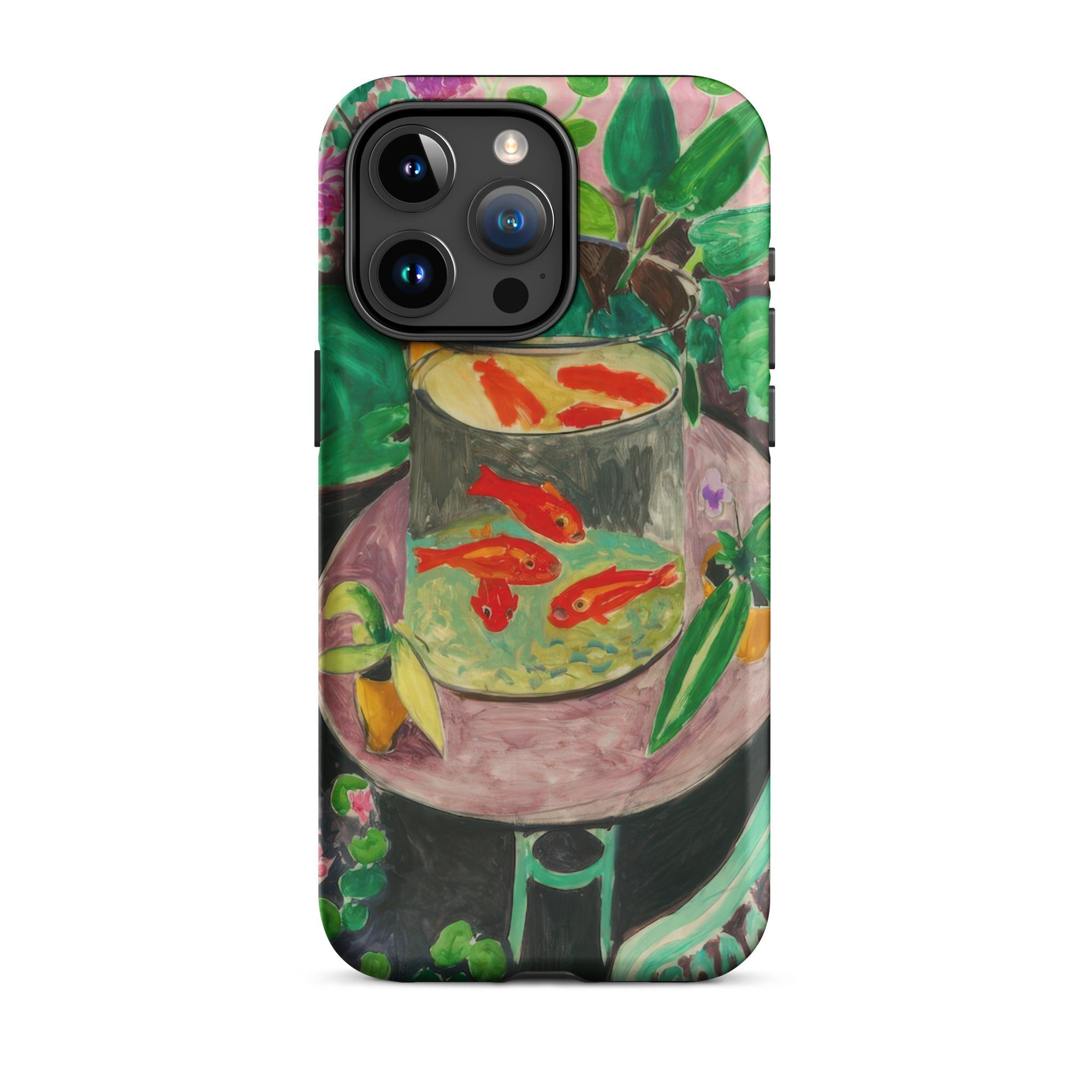 Goldfish - Henri Matisse Aquarium Still Life Iphone Case, 15 Pro Max / Matte, Artistic Phone Case Goldfish Bowl Design