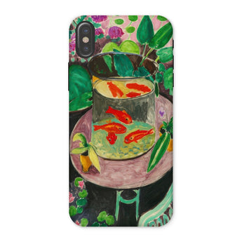 Goldfish - Henri Matisse Aquarium Still Life Phone Case Iphone x / Matte Phone Case Painting Goldfish Bowl Henri Matisse Tough, Tough