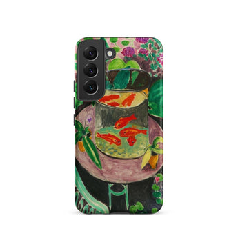 Goldfish - Henri Matisse Aquarium Still Life Phone Case Samsung Galaxy S22 / Matte Phone Case Vibrant Impressionistic Painting Red Goldfish