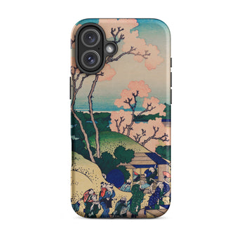 Goten-yama Hill - Katsushika Hokusai Iphone Case, 16 Plus / Matte, Artistic Phone Case