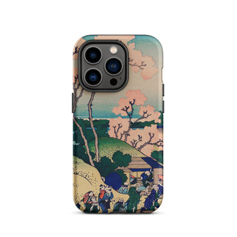Goten-yama Hill - Katsushika Hokusai Phone Case Iphone 14 Pro / Matte Japanese Art Phone Case Katsushika Hokusai Iphone, Cherry Blossoms