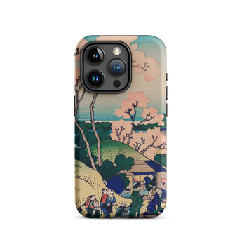 Goten-yama Hill - Katsushika Hokusai Phone Case Iphone 15 Pro / Matte Japanese Art Phone Case Katsushika Hokusai Iphone, Cherry Blossoms