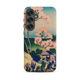 Goten-yama Hill - Katsushika Hokusai Phone Case Samsung Galaxy S25 Plus / Matte Phone Case Vibrant Traditional Japanese Woodblock Print