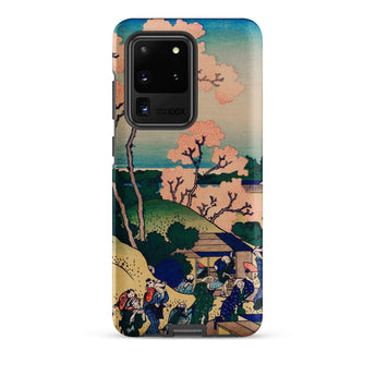 Goten-yama Hill - Katsushika Hokusai Samsung Case, Galaxy S20 Ultra / Matte, Phone Case Traditional Japanese Landscape Painting Cherry