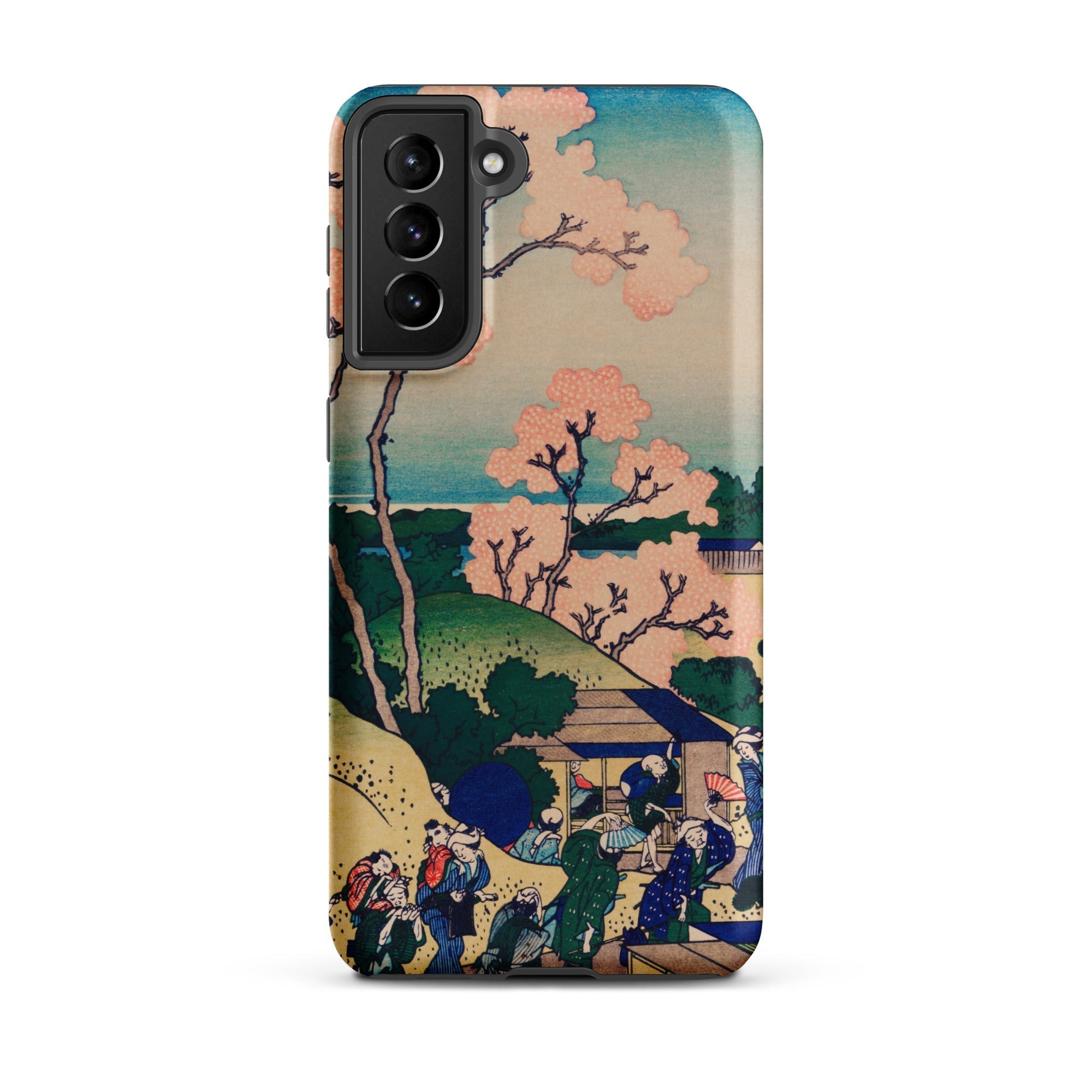 Goten Yama Hill Katsushika Hokusai Samsung Case, Galaxy S21 Plus / Matte, Smartphone Case Japanese Ukiyo e Woodblock Print Landscape People