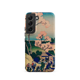 Goten-yama Hill - Katsushika Hokusai Samsung Case, Galaxy S22 / Matte, Smartphone Case Traditional Japanese Landscape Painting Cherry