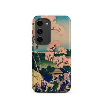 Goten-yama Hill - Katsushika Hokusai Samsung Case, Galaxy S23 / Matte, Phone Case Japanese Ukiyo-e Woodblock Print Landscape Cherry