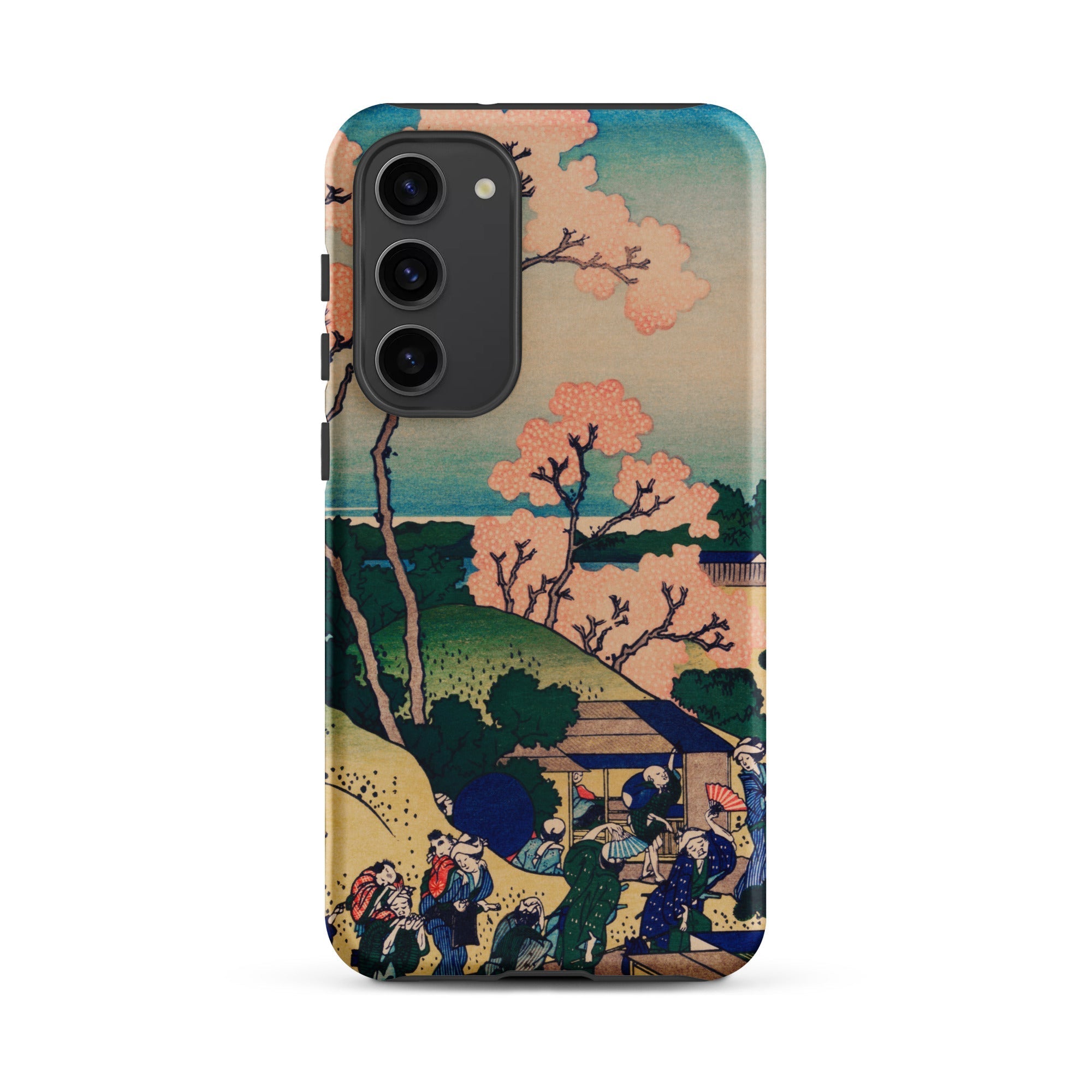 Goten Yama Hill Katsushika Hokusai Samsung Case, Galaxy S23 Plus / Matte, Smartphone Case Traditional Japanese Landscape Painting Cherry