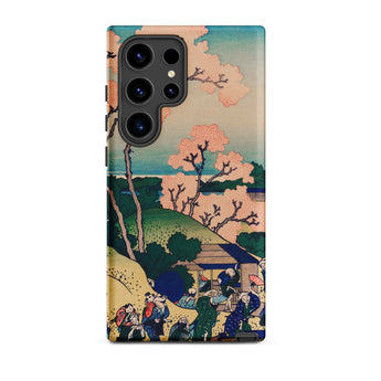 Goten-yama Hill - Katsushika Hokusai Samsung Case, Galaxy S24 Ultra / Matte, Smartphone Case Traditional Japanese Landscape Painting Cherry