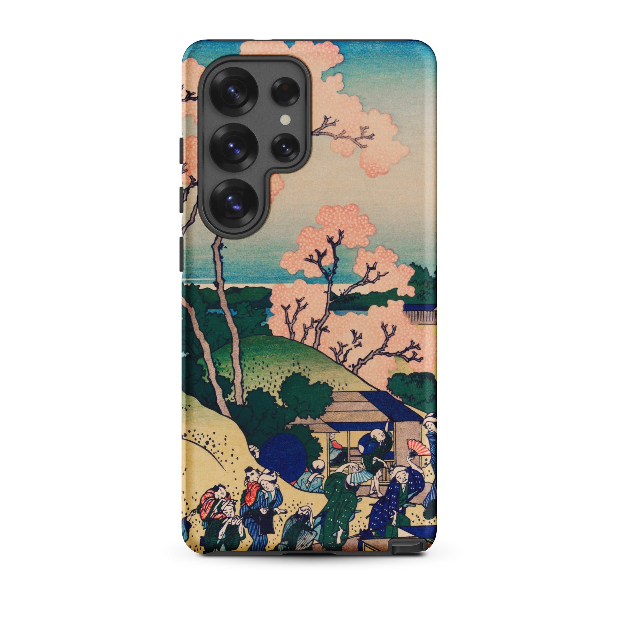 Goten Yama Hill Katsushika Hokusai Samsung Case, Galaxy S25 Ultra / Matte, Smartphone Case Japanese Ukiyo e Woodblock Print People Trees