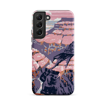 Grand Canyon - Chester Don Powell Samsung Case, Galaxy S22 Plus / Matte, Protective Phone Case Stylized Grand Canyon Landscape Design