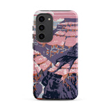 Grand Canyon - Chester Don Powell Samsung Case, Galaxy S23 Plus / Matte, Black Smartphone Case Stylized Grand Canyon Design Shades