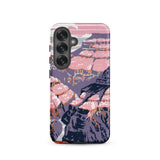 Grand Canyon - Chester Don Powell Samsung Case, Galaxy S25 / Matte, Phone Case Stylized Illustration Canyon Landscape Shades Pink