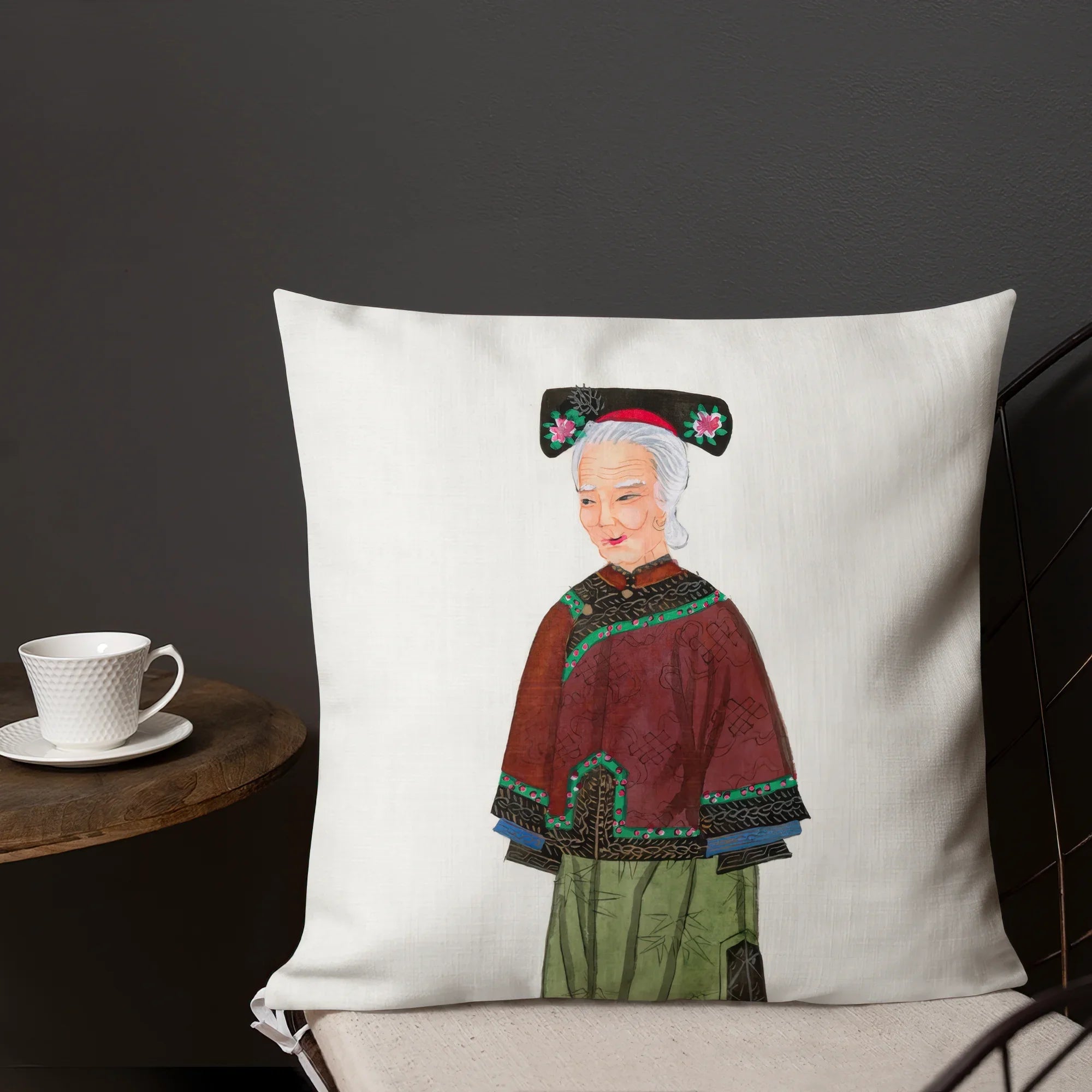 Grand Dame - Qing Dynasty Fashion Art Pillow Throw Pillows