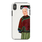 Grand Dame - Qing Dynasty Iphone Case, Xs / Matte, Phone Case Illustration Elderly Asian Woman Traditional Clothing