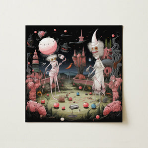 Grand Day out - Creepy Lowbrow Surreal Art Print / Canvas, Creepy Lowbrow Surreal, Lowbrow Surreal Art, Surreal Art Print