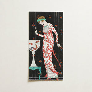 Art Deco-style Illustration Print Woman Elegant White Gown George Barbier, Robe Du Soir, Deco Elegance