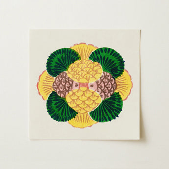 Graphic Bloom - Taguchi Tomoki Floral Art Print / Canvas, Taguchi Tomoki, Tsubaki Woodblock Print, Graphic Bloom