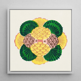 Graphic Bloom - Taguchi Tomoki Floral Art Print / Canvas Vibrant Square-framed Artwork Stylized Floral Design Yellow Green Taguchi Tomoki,