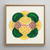 Graphic Bloom - Taguchi Tomoki Floral Art Print / Canvas Vibrant Square-framed Artwork Stylized Floral Design Yellow Green Taguchi Tomoki,