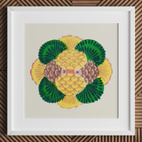 Graphic Bloom - Taguchi Tomoki Floral Art Print / Canvas Vibrant Stylized Pineapple Artwork Green Leafy Accents Yellow Taguchi Tomoki,