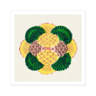 Graphic Bloom - Taguchi Tomoki Floral Art Print, Decorative Circular Pattern Made Stylized Yellow Pink Fish
