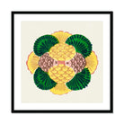 Graphic Bloom Taguchi Tomoki Floral Art Print, Symmetrical Decorative Pattern Yellow Pink Green Fan Like Shapes