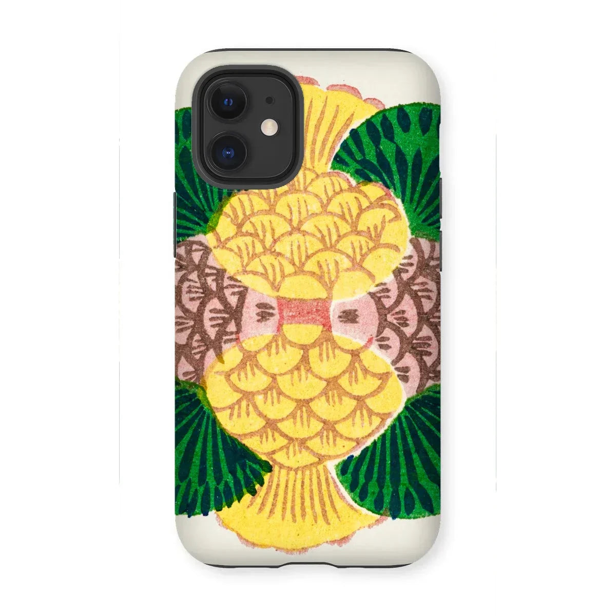 Graphic Bloom - Taguchi Tomoki Floral Iphone Case, 12 Mini / Matte, Kite-944373114, Stylized Pineapple Design Green