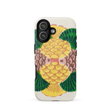 Graphic Bloom - Taguchi Tomoki Floral Phone Case Iphone 17 / Matte Yellow Pineapple Green Leaves Brown Spots Tomoki’s Japanese, Artistry,