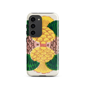 Graphic Bloom - Taguchi Tomoki Floral Phone Case Samsung Galaxy S23 / Gloss Vibrant Hand-painted Phone Case Stylized Yellow Fish Detailed