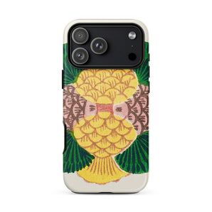 Graphic Bloom - Taguchi Tomoki Floral Phone Case Iphone 17 Pro Max / Matte Yellow Pineapple Phone Case Green Leaves White Background