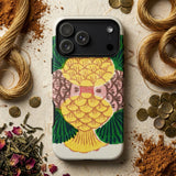 Graphic Bloom - Taguchi Tomoki Floral Phone Case Vibrant Hand-painted Phone Case Stylized Yellow Fish Pink Taguchi Tomoki’s Japanese