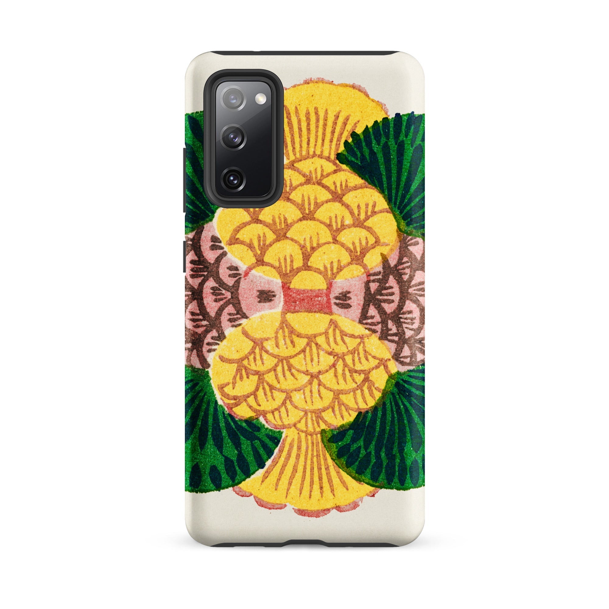 Graphic Bloom Taguchi Tomoki Floral Samsung Case, Galaxy S20 Fe / Matte, Smartphone Decorative Case Colorful Pineapple Pattern