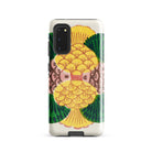 Graphic Bloom Taguchi Tomoki Floral Samsung Case, Galaxy S20 / Gloss, Phone Case Stylized Yellow Fish Design Green Background