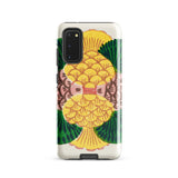Graphic Bloom - Taguchi Tomoki Floral Samsung Case, Galaxy S20 / Gloss, Phone Case Stylized Yellow Fish Design Green Background
