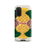 Graphic Bloom - Taguchi Tomoki Floral Samsung Case, Galaxy S20 / Matte, White Smartphone Case Vibrant Symmetrical Pineapple Design Green