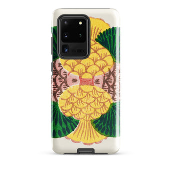 Graphic Bloom - Taguchi Tomoki Floral Samsung Case, Galaxy S20 Ultra / Gloss, White Smartphone Case Vibrant Yellow Pink Green Floral