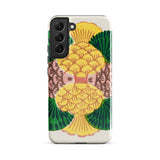 Graphic Bloom - Taguchi Tomoki Floral Samsung Case, Galaxy S22 Plus / Gloss, Smartphone Case Symmetrical Pineapple Leaf Pattern