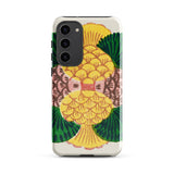 Graphic Bloom - Taguchi Tomoki Floral Samsung Case, Galaxy S23 Plus / Gloss, Phone Case Vibrant Pineapple Leaf Pattern