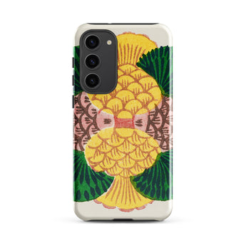 Graphic Bloom - Taguchi Tomoki Floral Samsung Case, Galaxy S23 Plus / Gloss, Phone Case Vibrant Pineapple Leaf Pattern